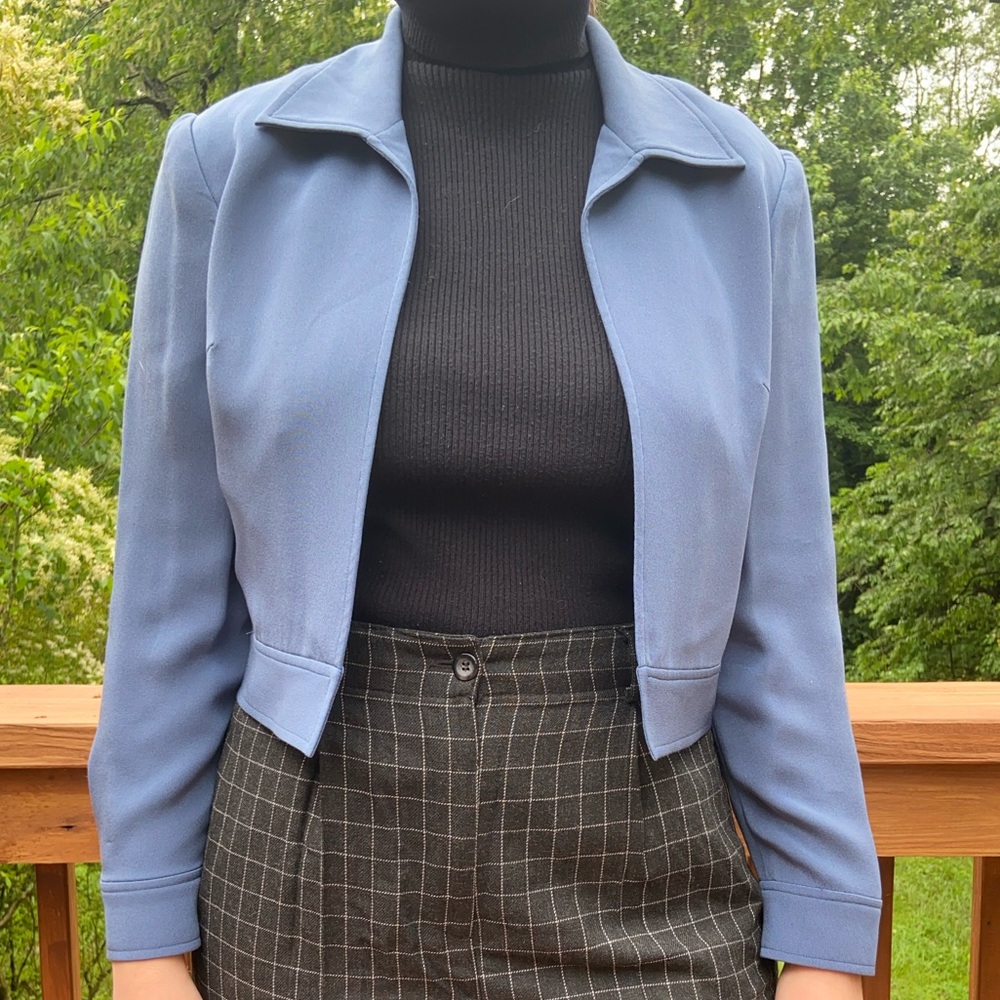 Vintage Petite Talbots Pure Silk Blue Blazer 💙✨